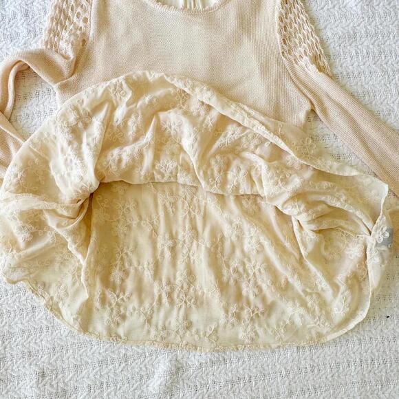 Anthropologie Sunday In Brooklyn Fiona Sweater Top Cream Size S - Picture 9 of 9